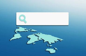 Browser with a search engine around the world