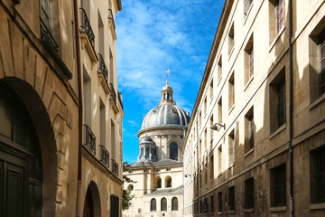 The French Academy in Paris, France was established in 1635 by cardinal Richelieu.