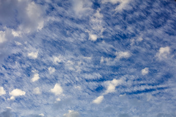 Clouds on a blue sky background