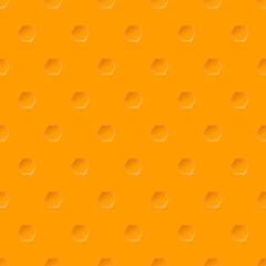 Abstract orange geometric background with hexagons vector