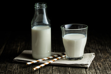 Glass of milk.