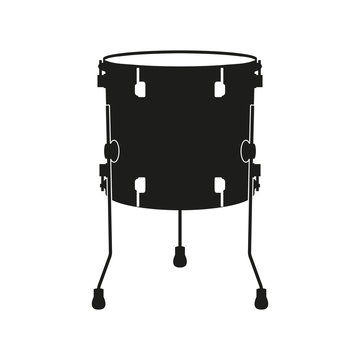 Floor tom drum simple icon on white background