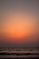 beautiful sunset on ocean