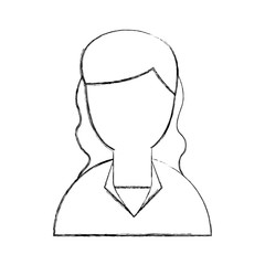 young woman avatar character vector illustration design