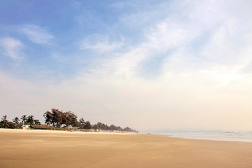 Fototapeta na wymiar indian sand shore and ocean