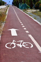 Obraz premium bicycle path in Cyprus 
