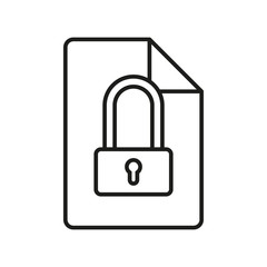 Document lock on white background
