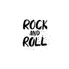 Fototapeta premium Rock And Roll Brush Lettering.
