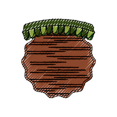 wooden mini market icon vector illustration graphic design