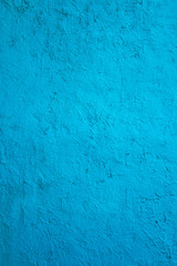 The walls are made of beautiful, bright blue earth.