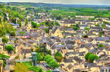 View of Chinon from the castle - France