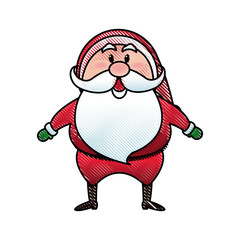 santa claus cartoon character merry christmas vector illustration