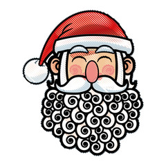 santa claus cartoon character merry christmas vector illustration