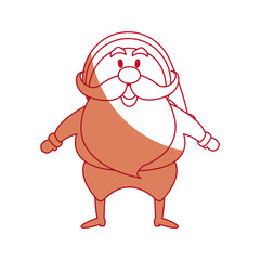 santa claus cartoon character merry christmas vector illustration