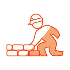 worker man silhouette icon vector illustration graphic design