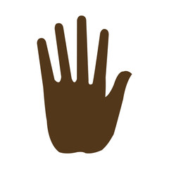 hand man human silhouette image vector illustration