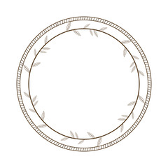 border ornament vintage natural frame decoration vector illustration