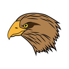 Fototapeta premium cartoon head bald eagle bird national american vector illustration