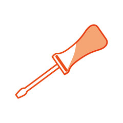 screwdriver tool object vector icon illustration graphic design