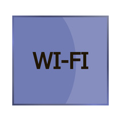 Vector icon indicates the presence of an Internet connection, wi-fi