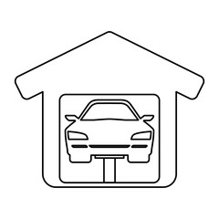 garage door mechanic icon vector illustration graphic design