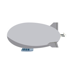 airship zeppelin modern design flat style vector illustration © Jemastock