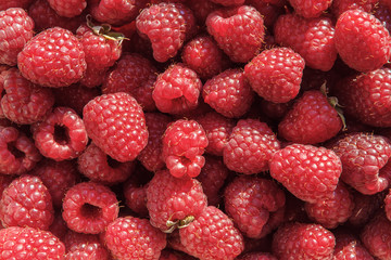 Fresh raspberries background