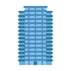 building skyscraper tower windows exterior vector illustration