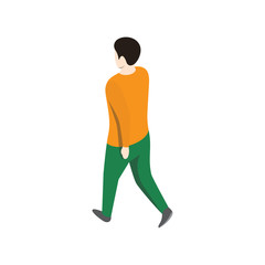 Going Male On White Background