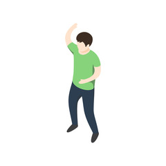 Dancing Man On White Background
