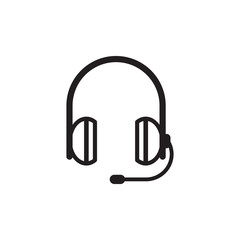 Headphones icon. Vector illustration.
