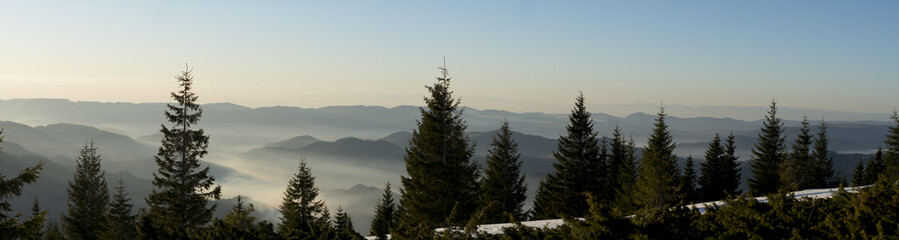 Obraz premium Morning fog panorama