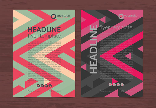Multipurpose Flyer Layout with Geometric Element 3