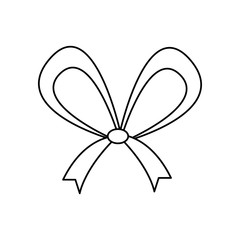 decorative ribbon bow decoration christmas vector illustration