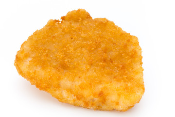 Nugget chiken on the white background.