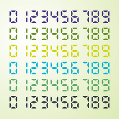 On white background, isolated object electronic font, numbers