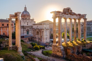 Poster Scenic view of Roman Forum at sunrise, Rome © Martin M303
