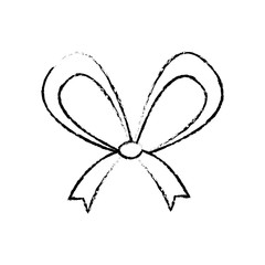 christmas bow ribbon decoration image vector illustration