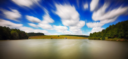 long exposure shoot of the sky