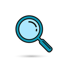 Magnifier icon. Magnifying glass Search icon. Flat style. Vector.