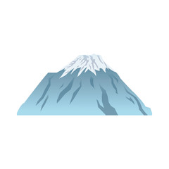 snow peak mountain travel tourism vector illustration