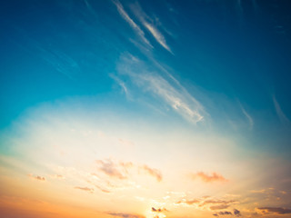Sky and clouds summer sunrise