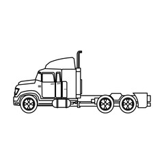 truck cabin transport industry trailer vehicle vector illustration