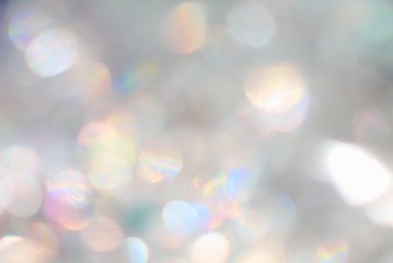 Silver and rainbow light color bokeh modern blurred background