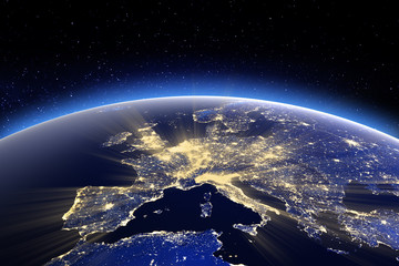 Fototapeta na wymiar Europe. Elements of this image furnished by NASA