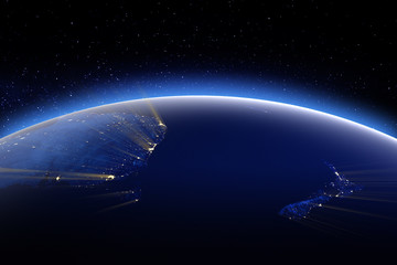 Australia and New Zeland. Elements of this image furnished by NASA © 1xpert