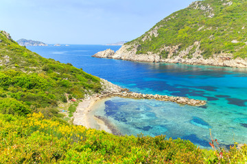 Obraz premium A panorama of Porto Timoni beach in Corfu, Greece