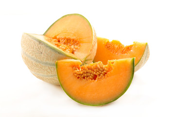 Fototapeta na wymiar melon isolated on white background