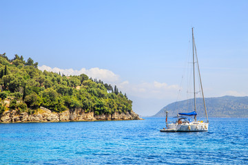 Fototapeta na wymiar View of a shore in Corfu, Greece
