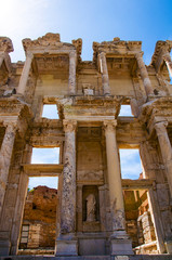 Picture of The library of Celsus at sunrise in the Roman ruins of Ephesus, Anatolia, Turkey.